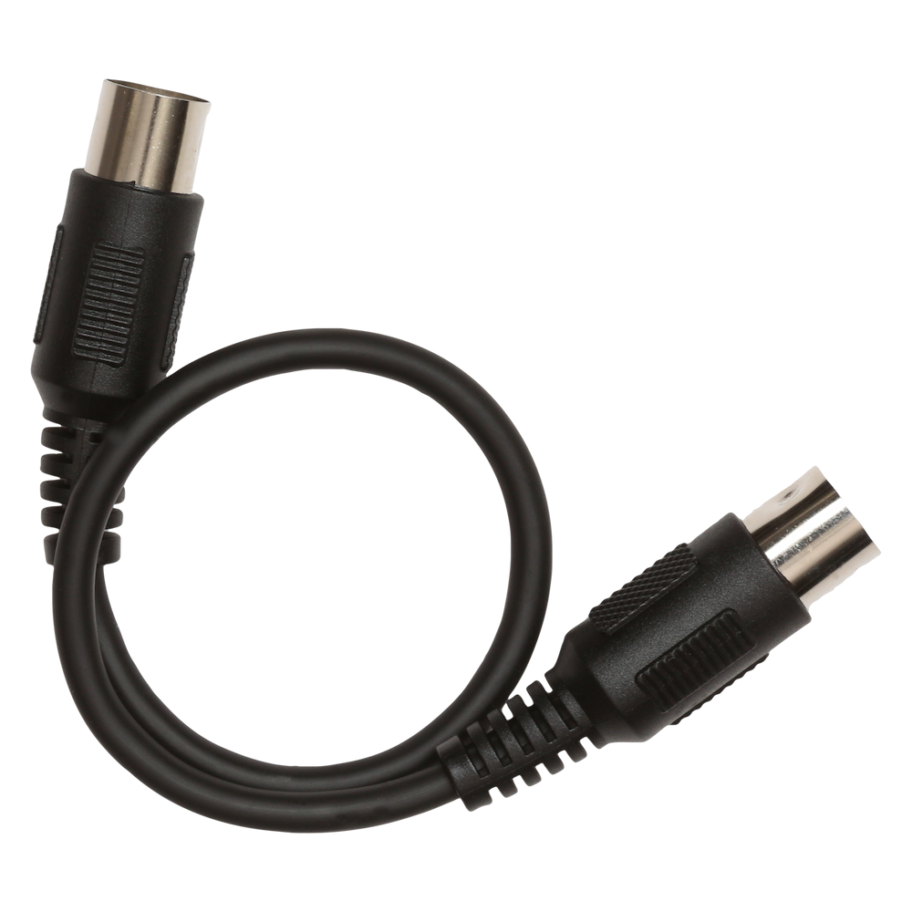 MIDI Cable, 12", 5-pin to 5-pin with Molded Connector Shells