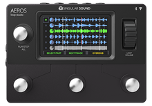 Load image into Gallery viewer, Aerial view of the Aeros Loop Studio showing the high-res screen and color-coded waveforms
