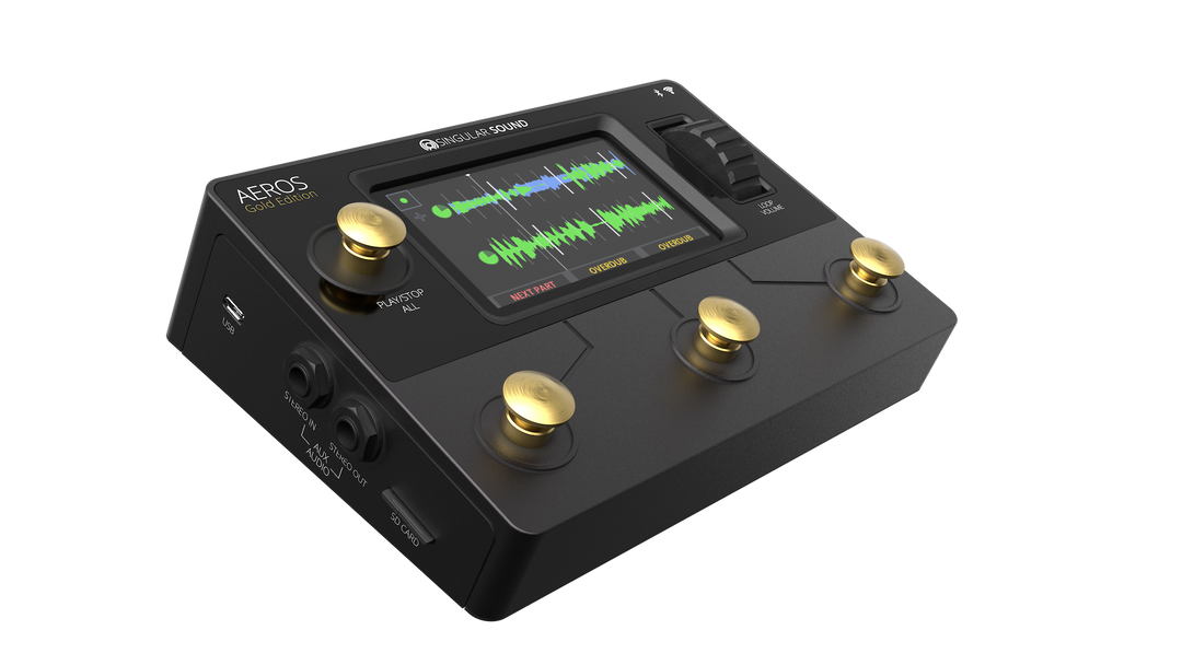 Aeros Gold Edition: Multi-track Looper Pedal with Silent Buttons ...