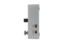Load image into Gallery viewer, View of the left side of the BeatBuddy MINI 2 drum machine showing its 1/4&quot; input and footswitch input.
